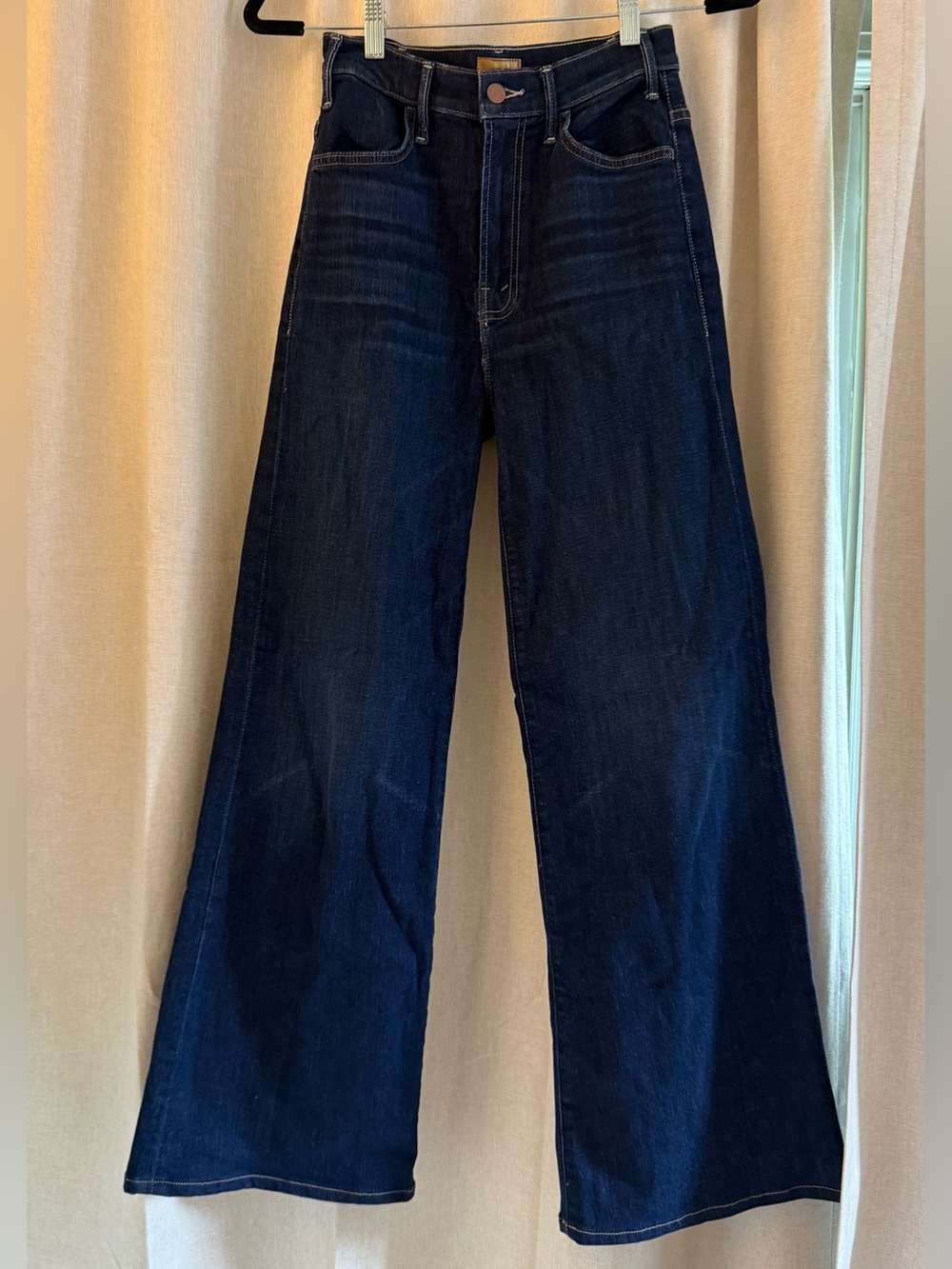 Mother The Hustler Roller Sneak Jeans Flare Off Limits Dark Wash Size 25